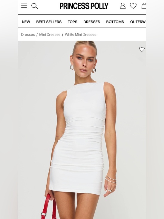 Princess Polly Dresses & Skirts - Princess Polly Eklund Mini Dress White Dress size 6